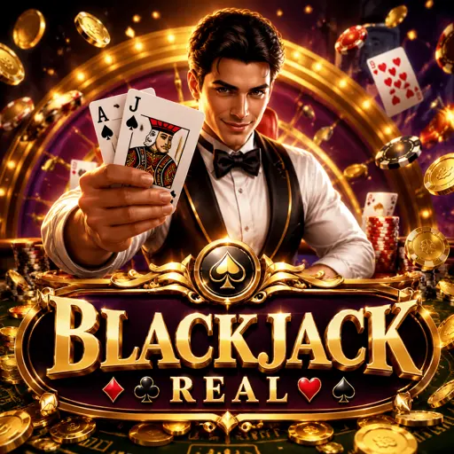 Mesa de blackjack com cartas sobre o feltro e fichas douradas