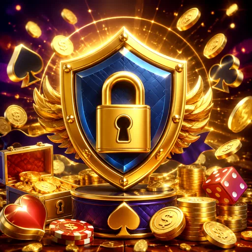 Escudo dourado sobre fundo escuro, símbolo da proteção de dados na plataforma 37G Bet
